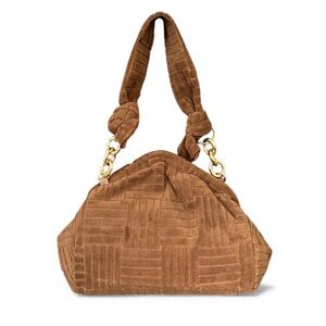 Hello 3 am Brown Quilted Bag